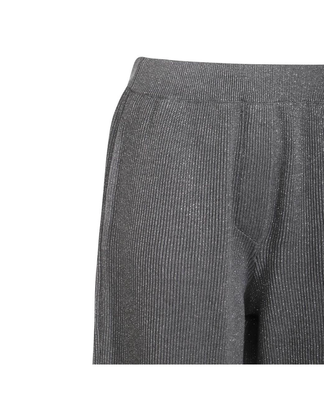 Brunello Cucinelli Gray Straight Trousers