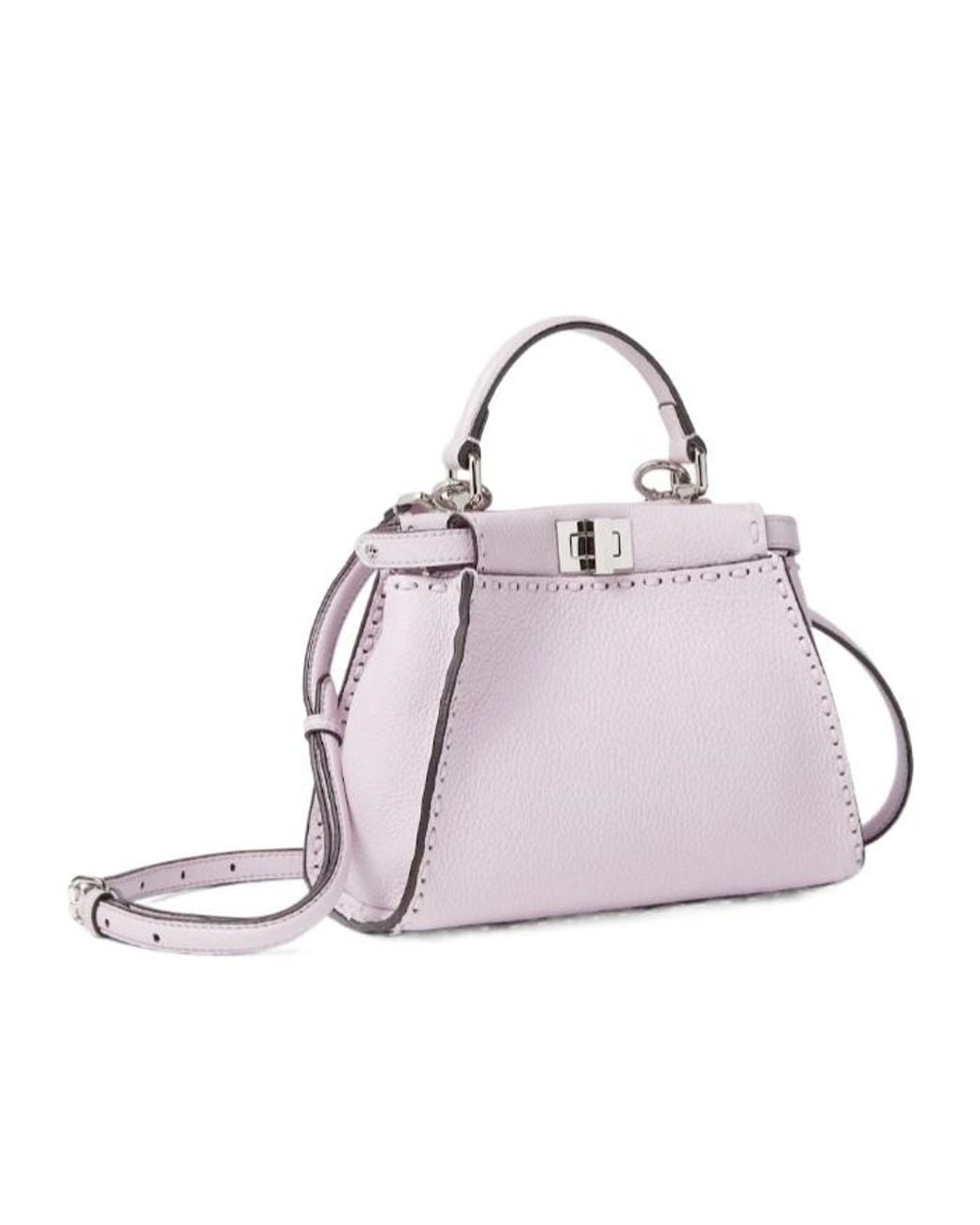 Fendi Pink Peekaboo Mini Top Handle Bag