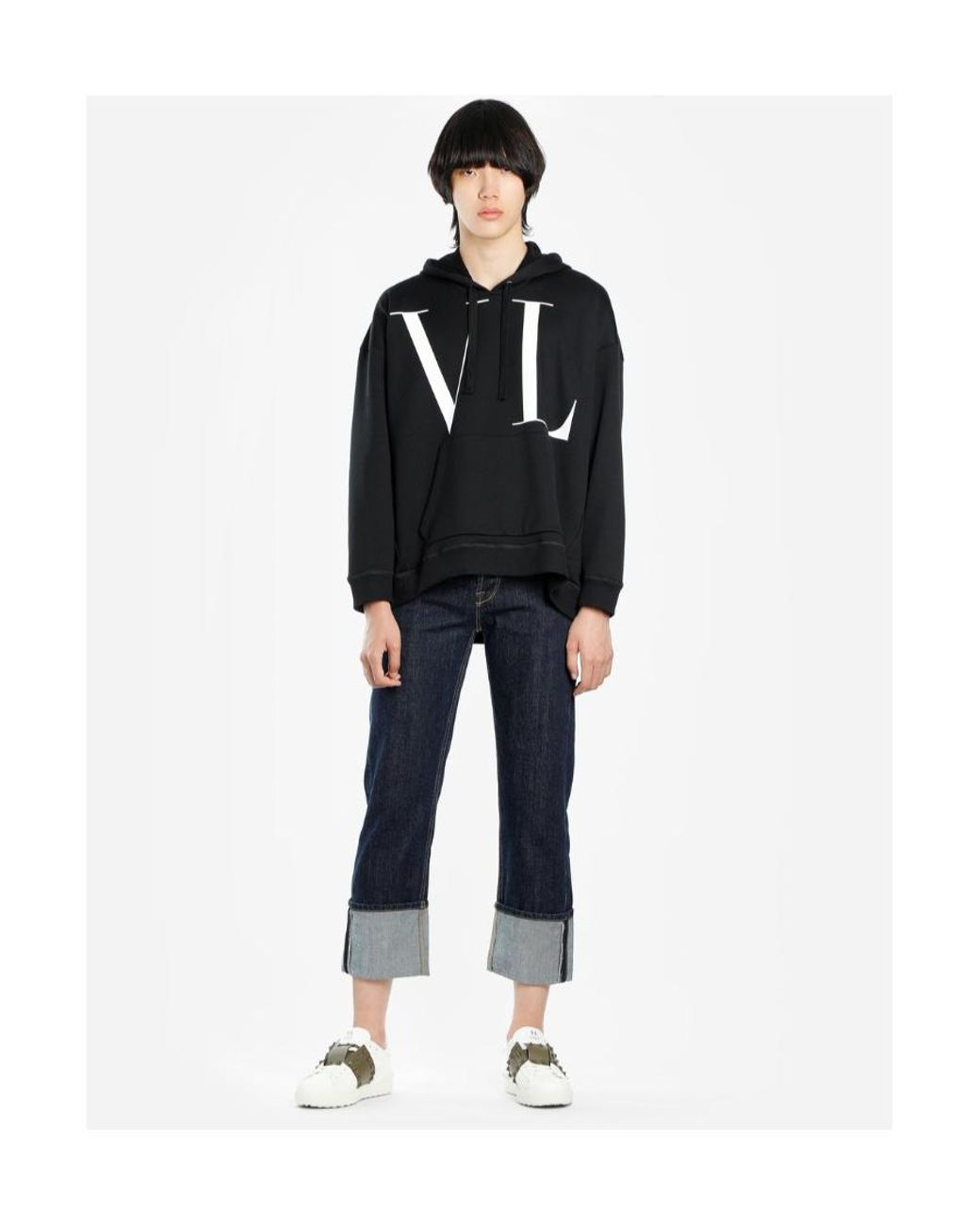 Valentino Black Logo Printed Sweater for men