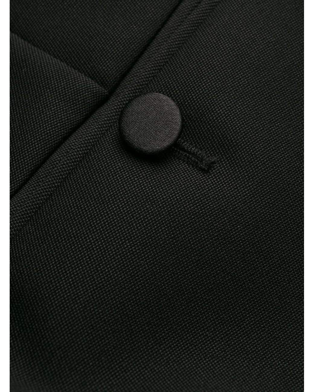 Saint Laurent Black Tuxedo Straight Leg Pants