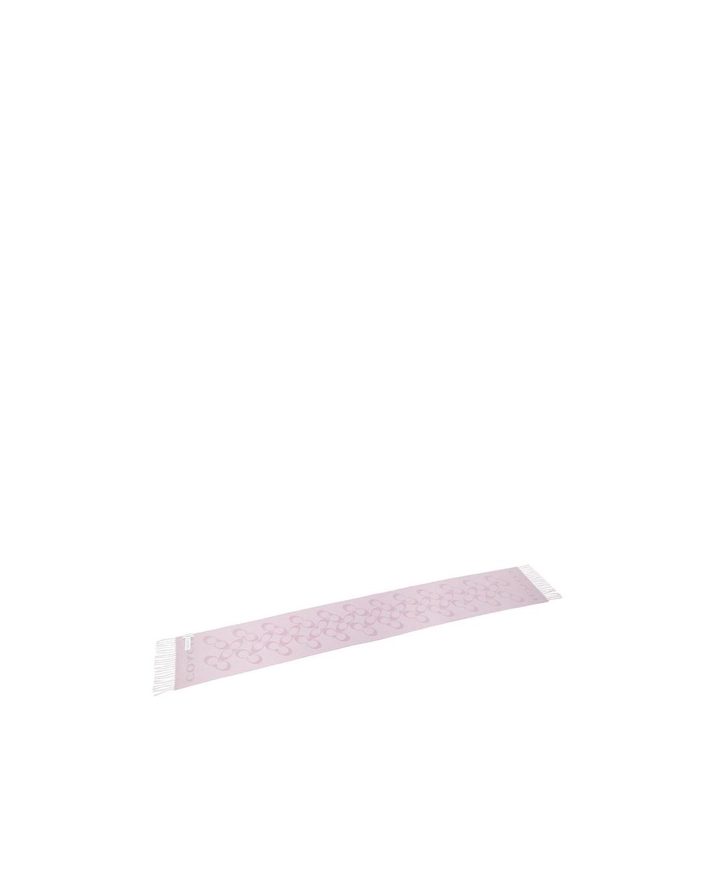 COACH Pink Fringed Scarf