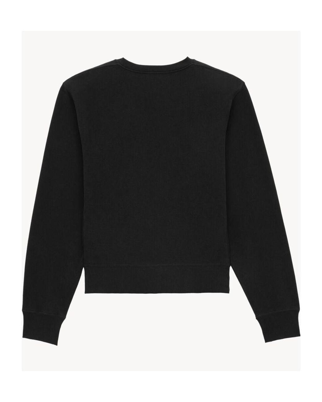 Saint Laurent Black Cassandre Crewneck Sweatshirt for men