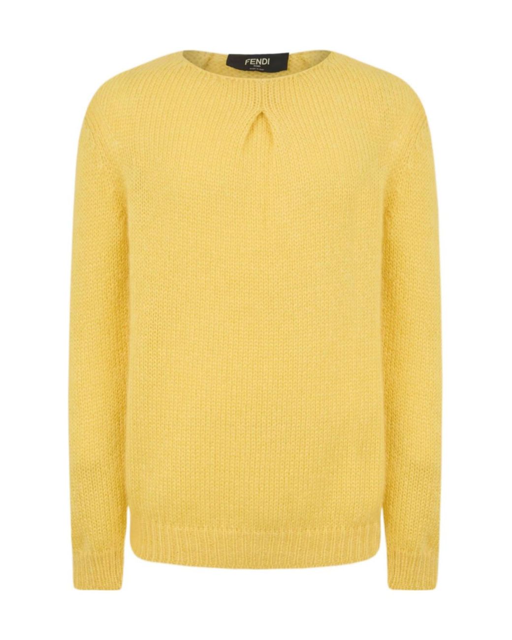 Fendi Yellow Crewneck Sweater for men