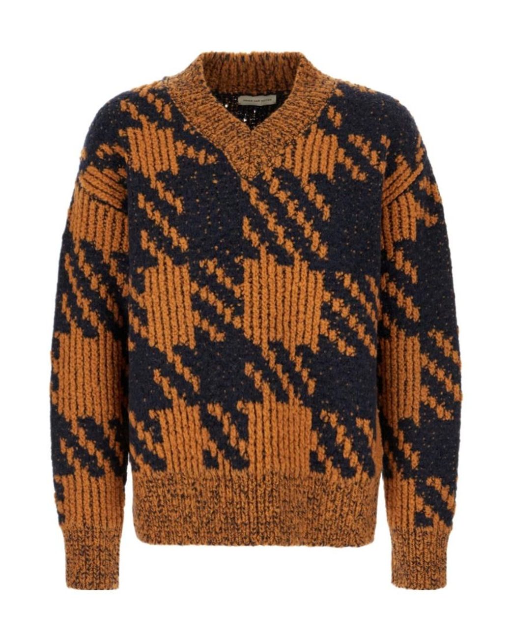Dries Van Noten Multicolor V-Neck Knitted Jumper for men