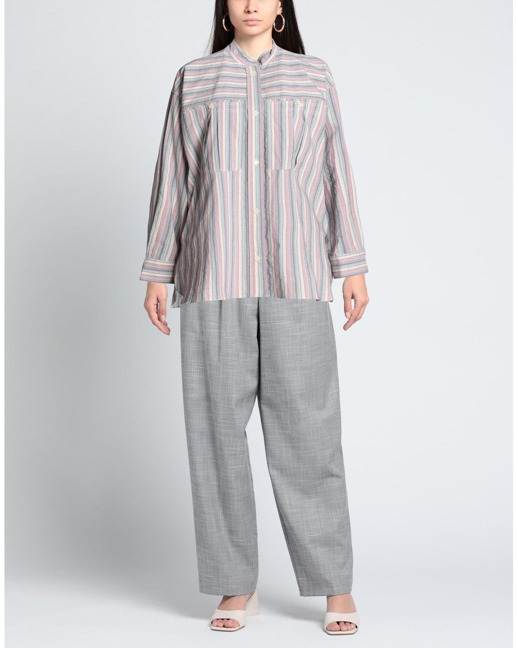 Isabel Marant Gray Loose Striped Shirt