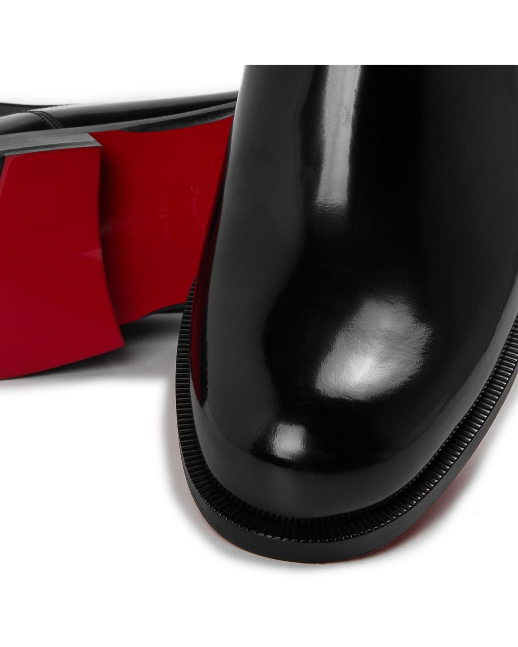 Christian Louboutin Black Chelsea Ankle Boots for men