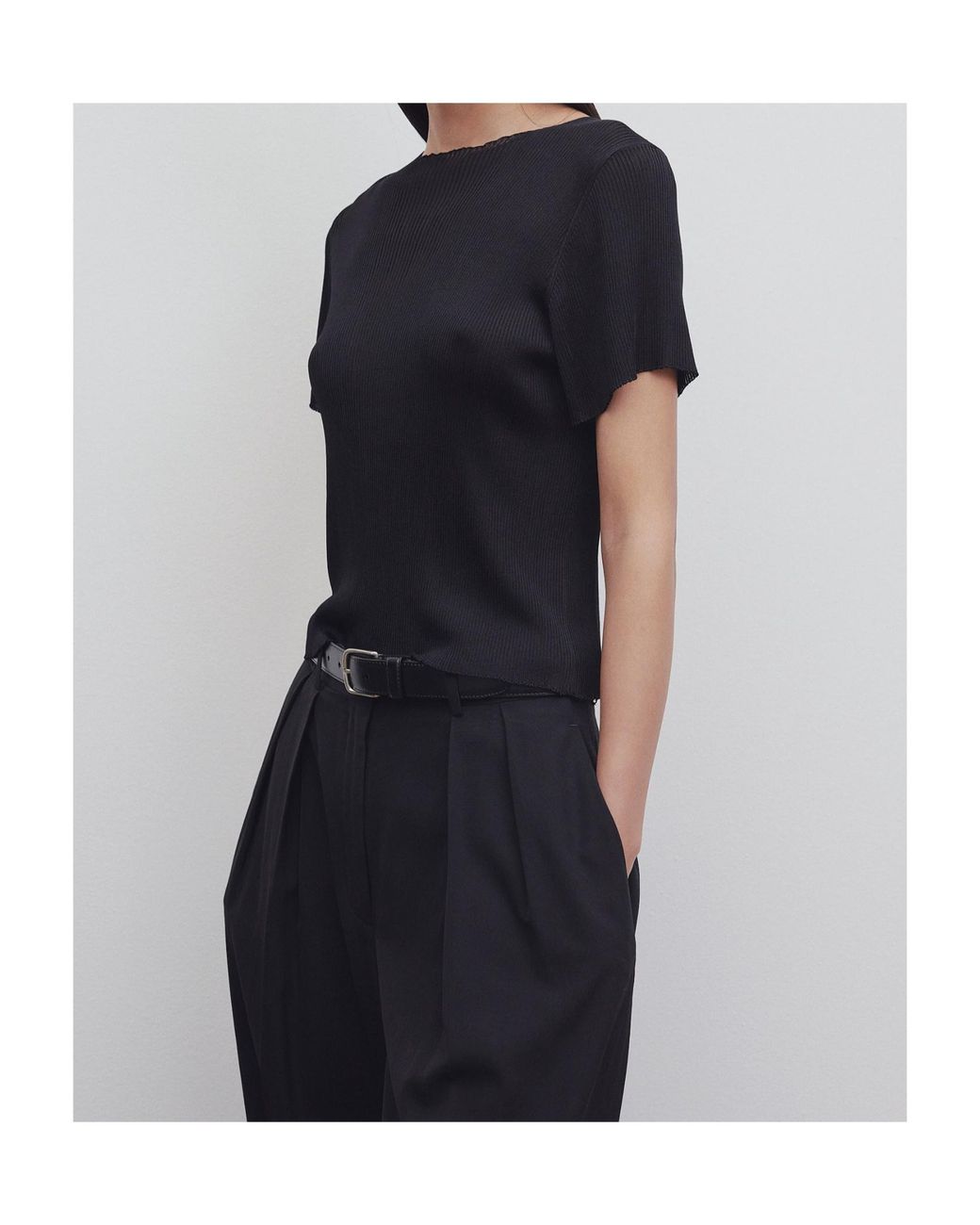 The Row Black Short-Sleeved T-Shirt