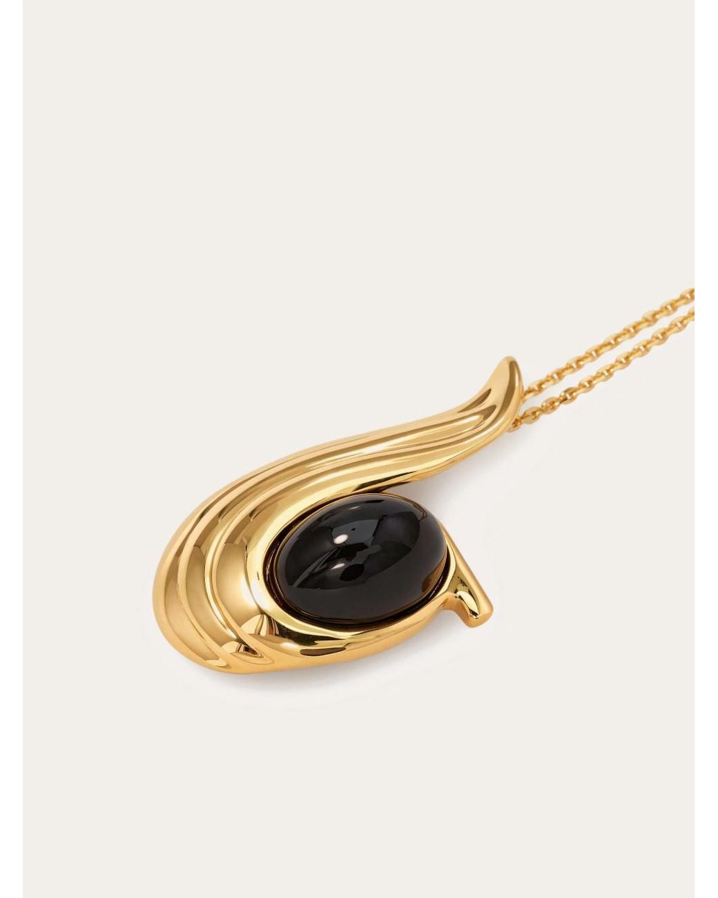 Ferragamo White Necklace With Pendant