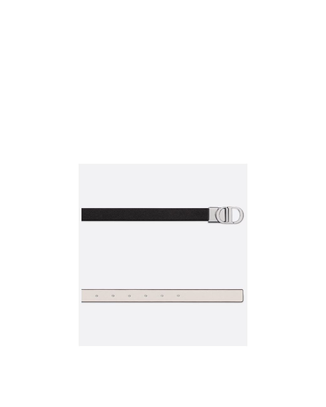 Dior White Christian 30 Montaigne Reversible Belt