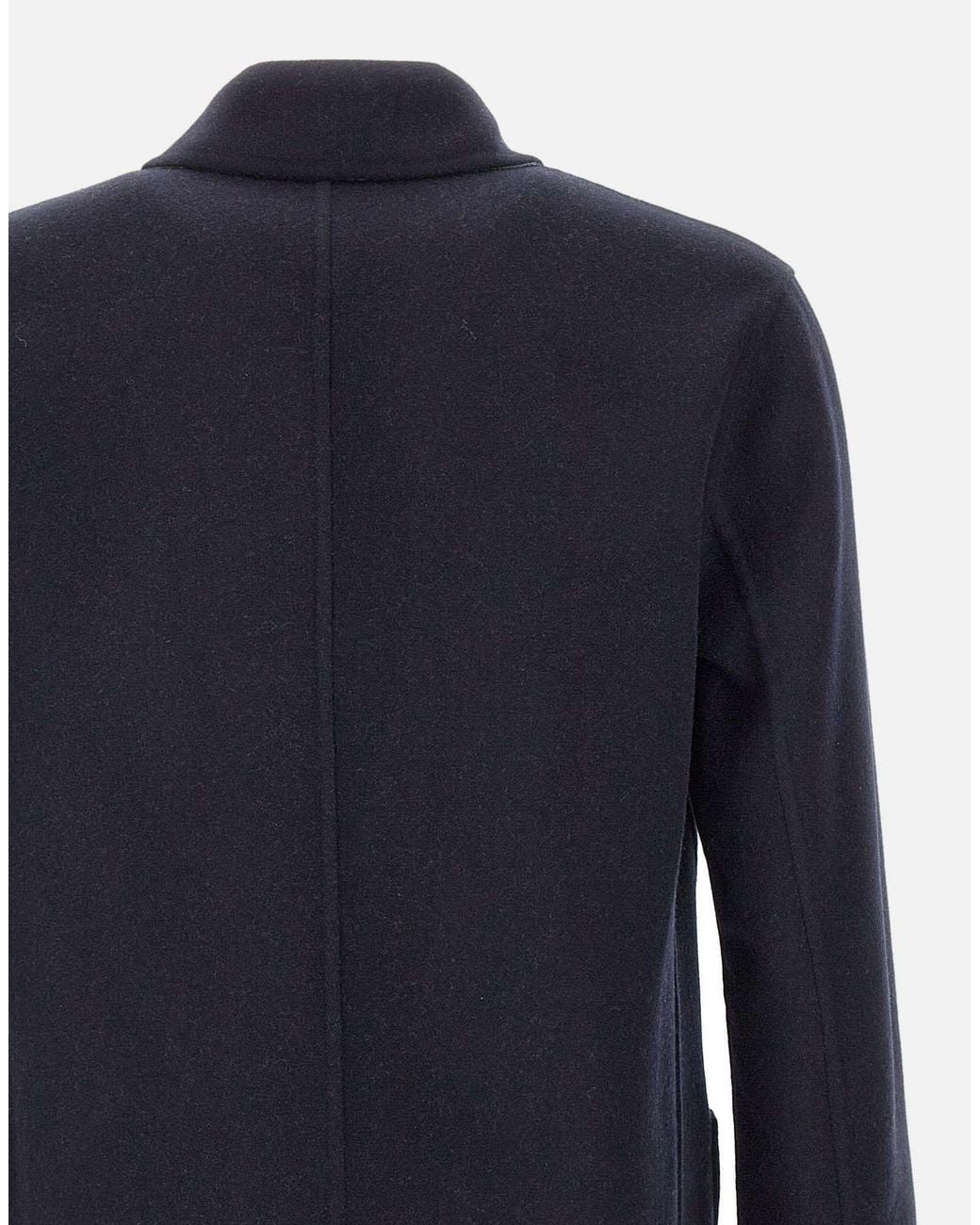Eleventy Blue Double-Sided Reversible Coat for men