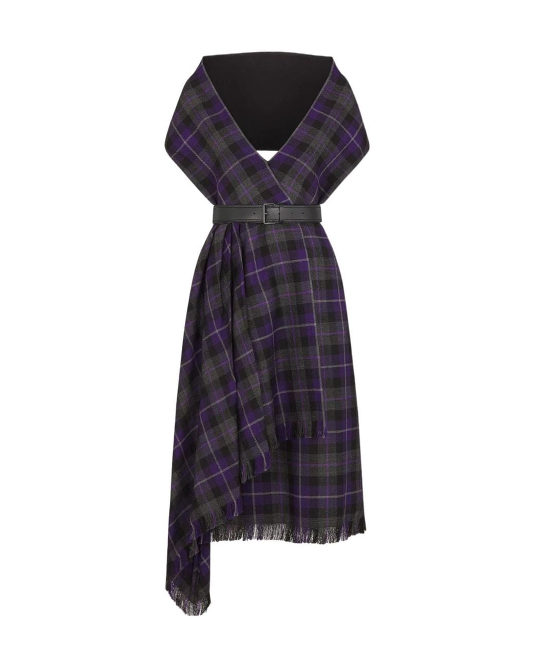 Dior Blue Christian Mid-Length Belted Dress