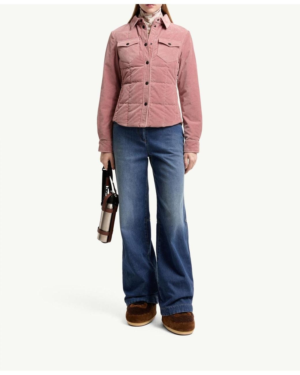 Moncler Pink Grenoble Apres Ski Quilted Down Jacket