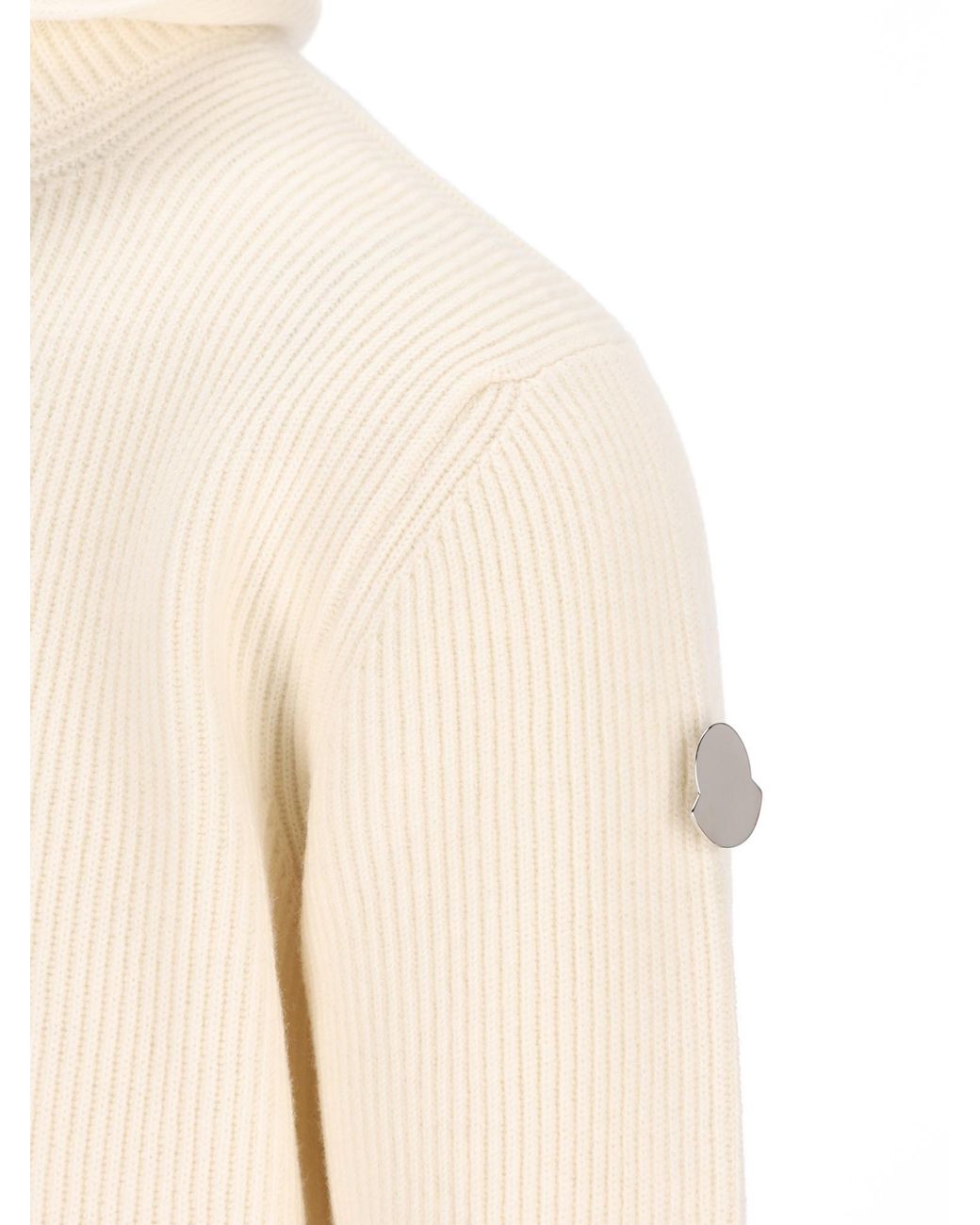 Moncler Natural Jil Sander Knitted Hoodie for men