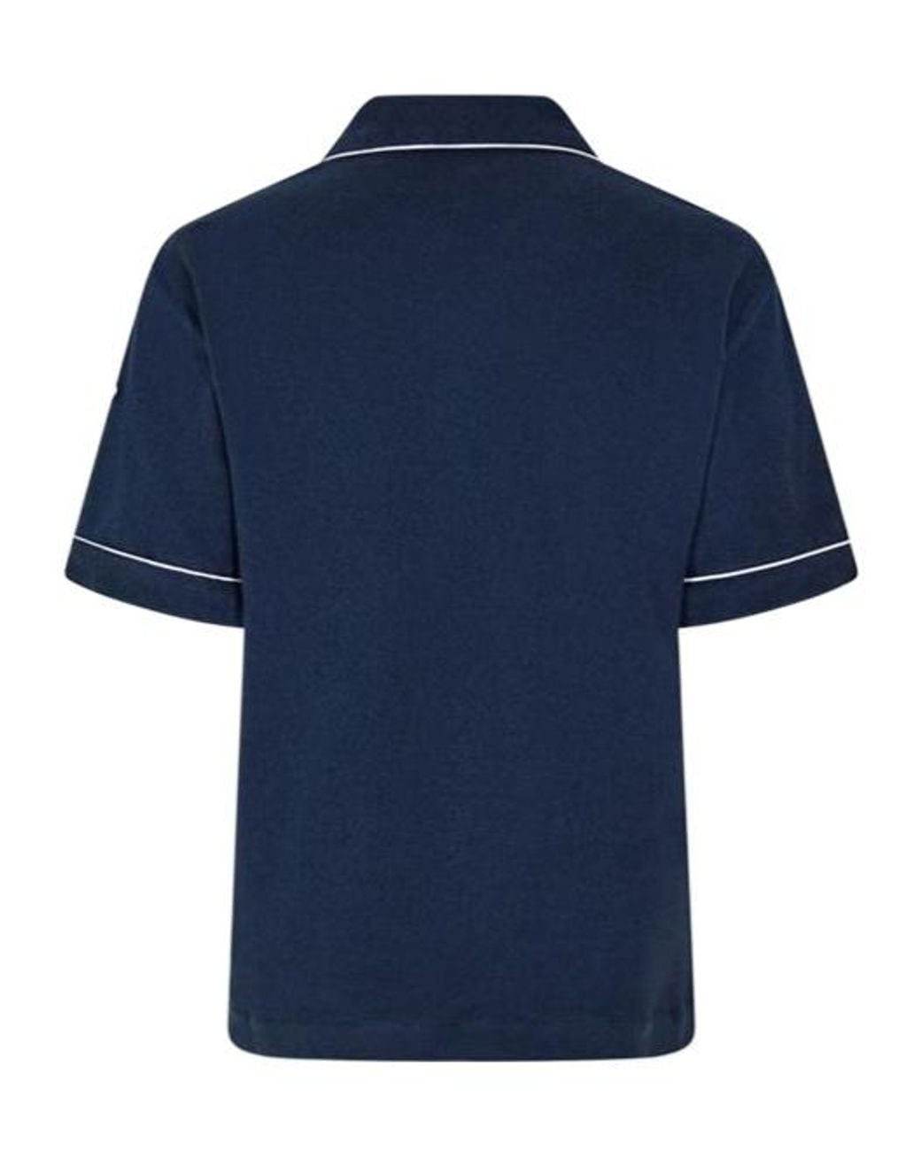 Moncler Blue Short-Sleeved Polo Shirt for men