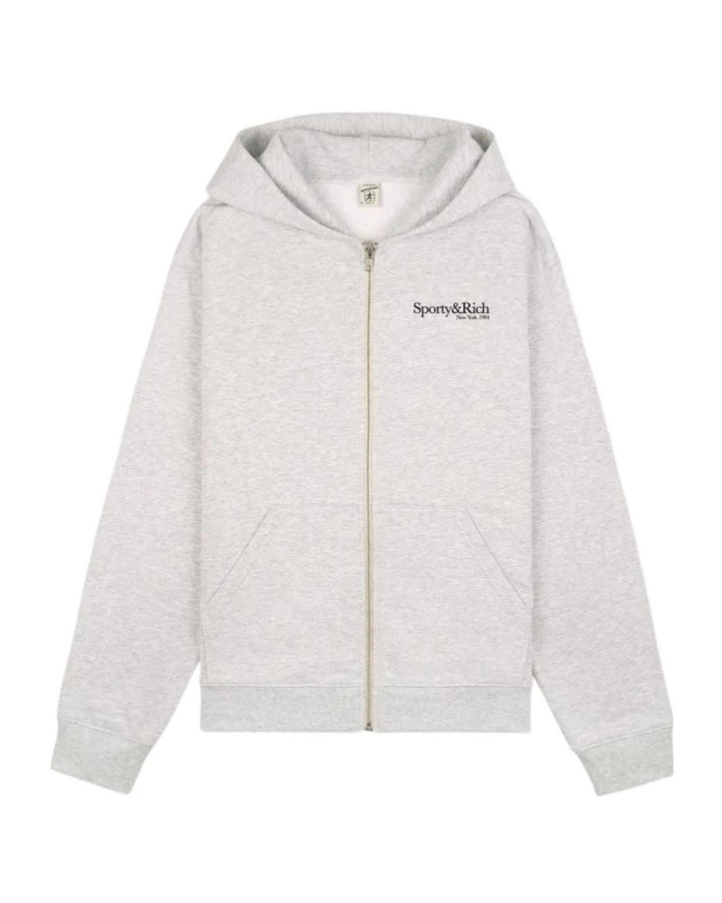 Sporty & Rich White Run Club Zipped Hoodie