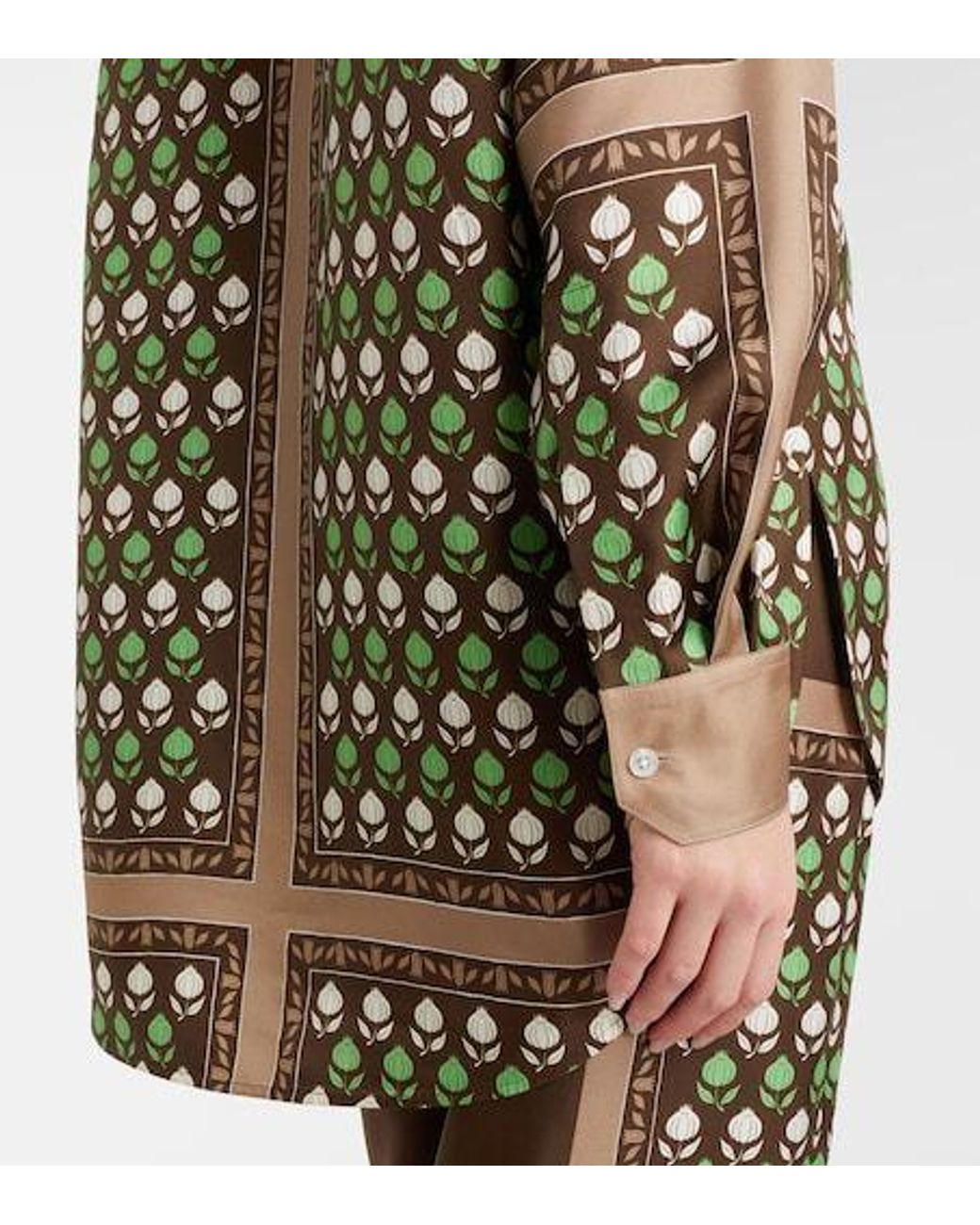 Tory Burch Multicolor Printed Silk Twill Shirt