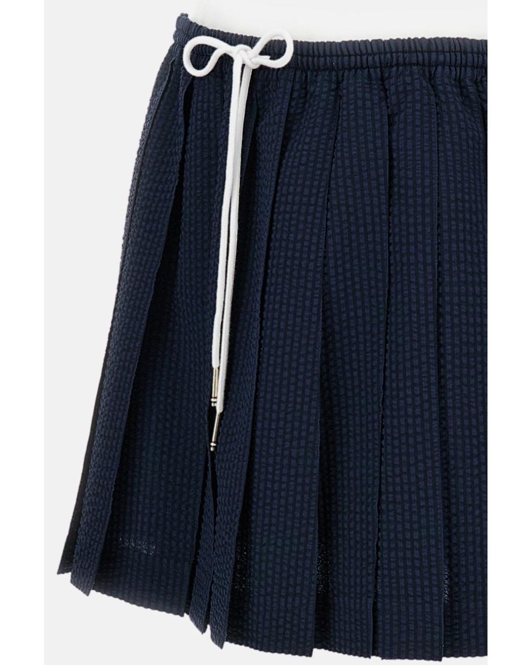 Thom Browne Blue Thom E Wool Long Skirt