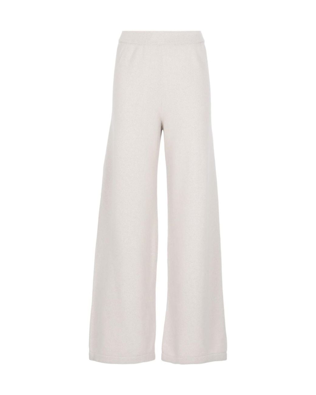 Fabiana Filippi White Wide-Leg Knitted Trousers