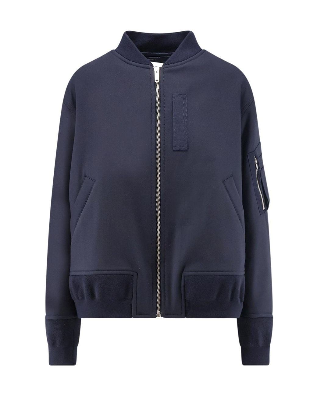 Semicouture Blue Zip Pocket Bomber Jacket