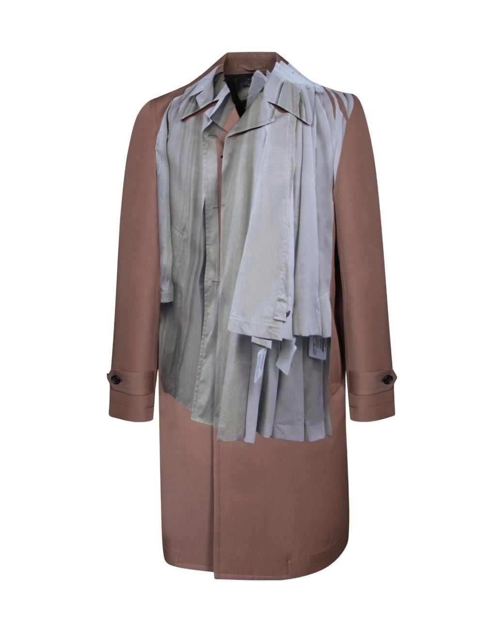 Comme des Garçons Gray Comme Des Garçons Homme Plus Ruffle Panel Coat for men
