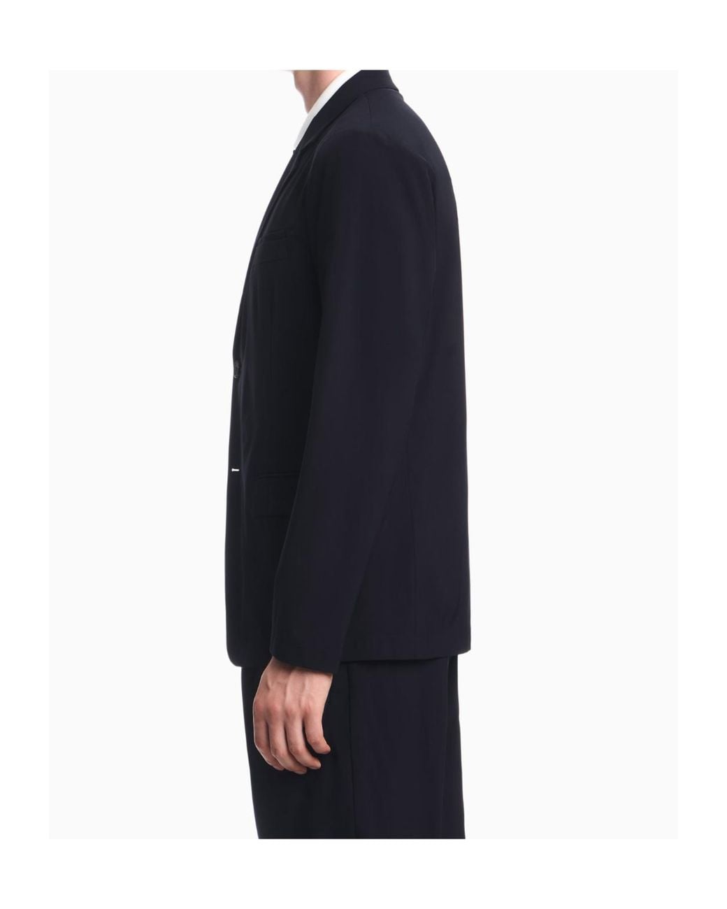 Emporio Armani Blue Single-Breasted Blazer for men