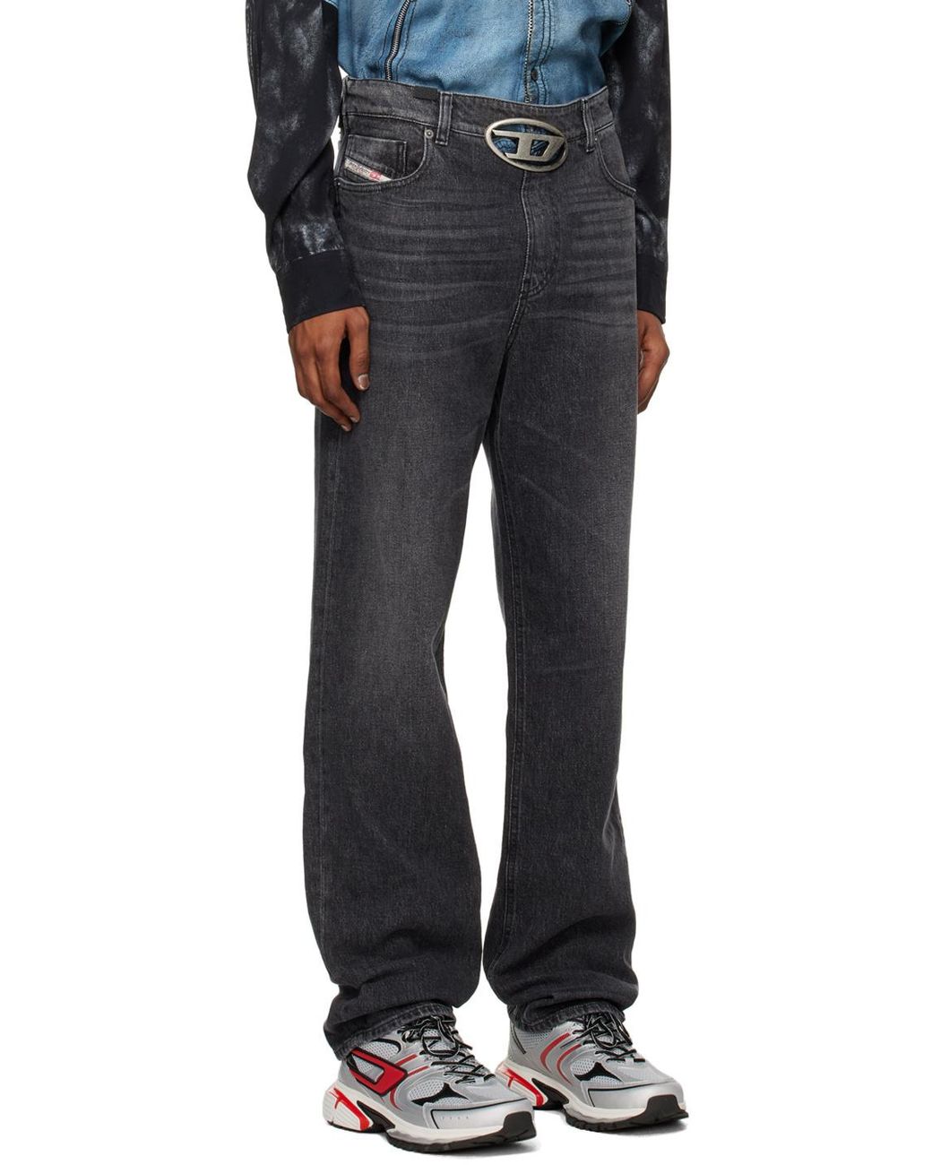 DIESEL Gray 1955 D-Rekiv Straight Jeans for men