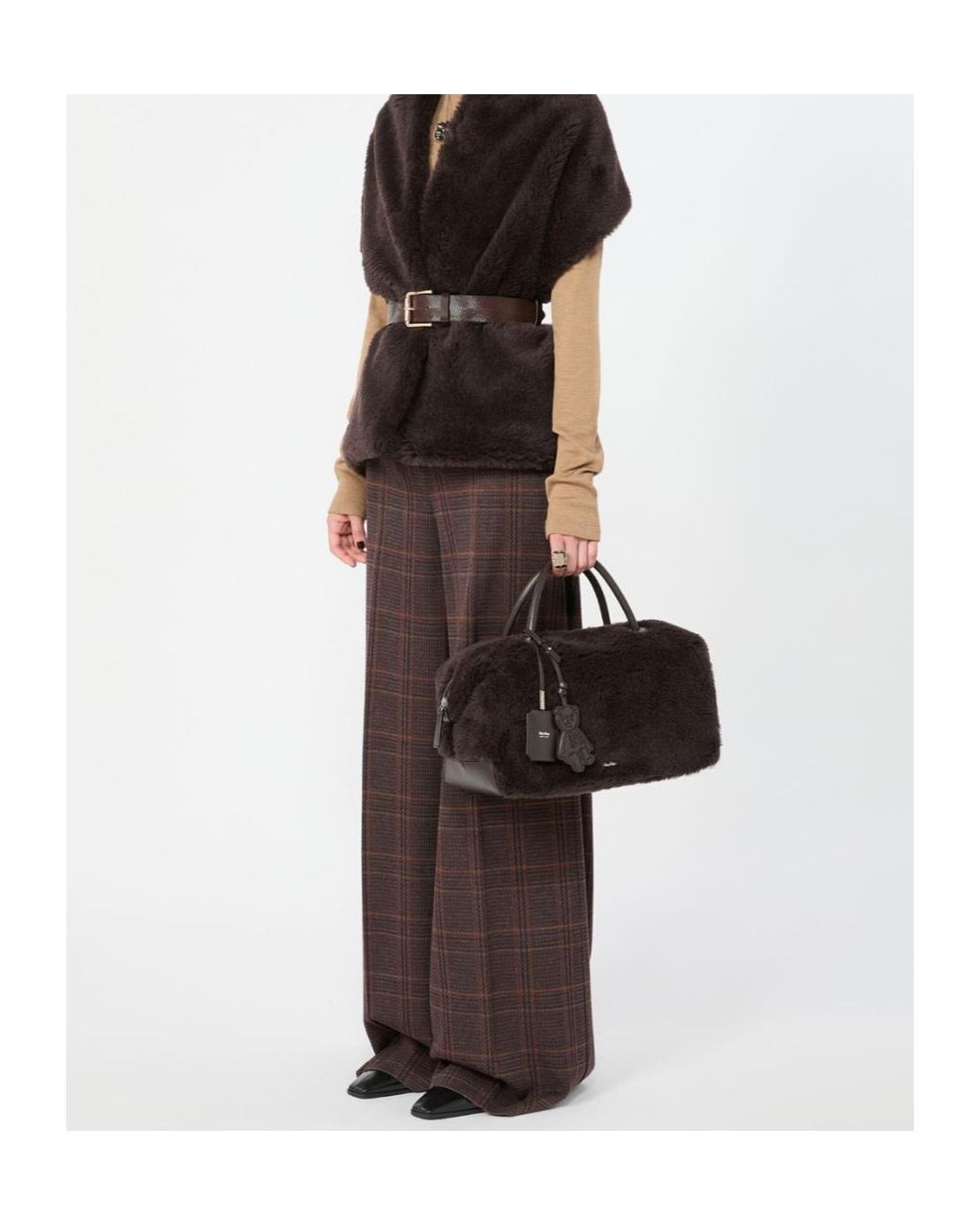 Max Mara Black Large Boston Bag