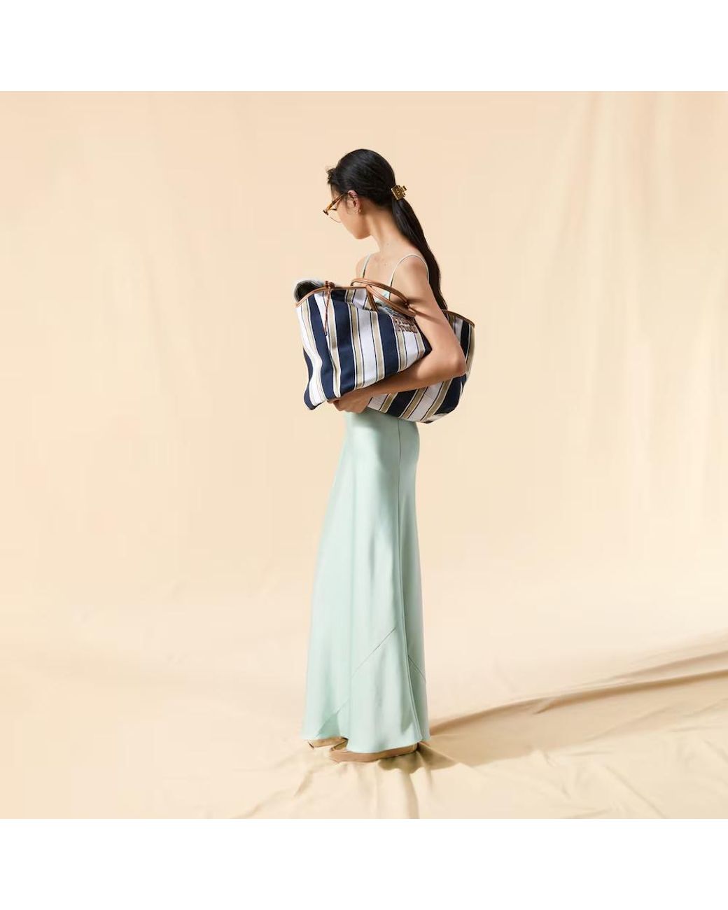 Miu Miu Green Long Silk Dress