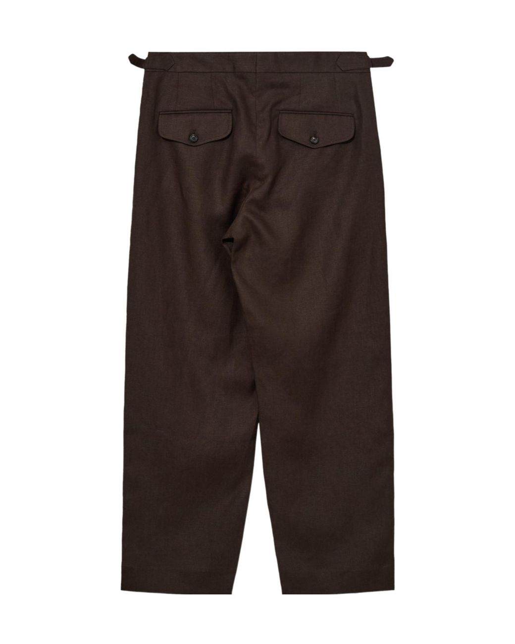 Bode Brown Side-Button Casual Pants for men