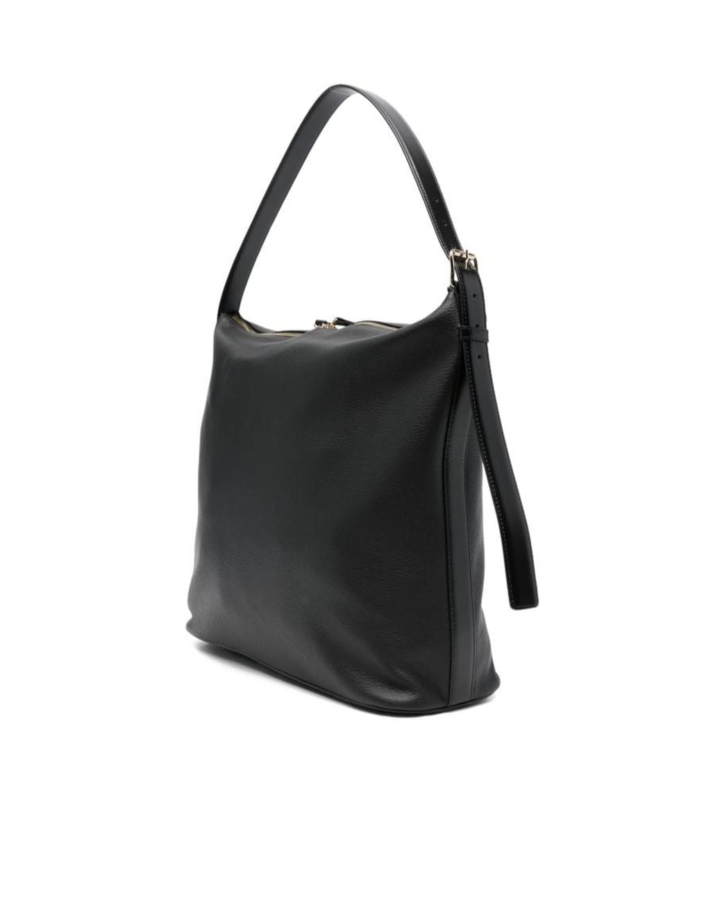 A.P.C. Black Vera Logo Printed Maxi Shoulder Bag
