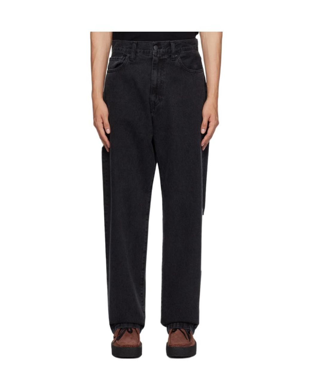 Carhartt Blue Wip Logo Patch Wide Leg Jeans for men
