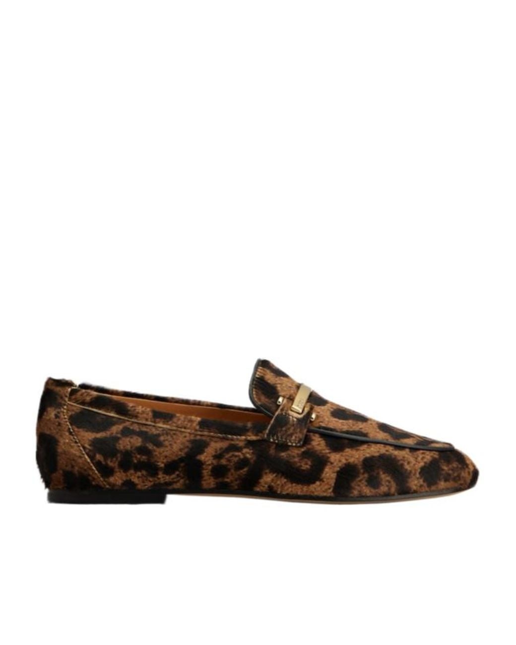 Tod's Brown Pony Effect Printed Loafers