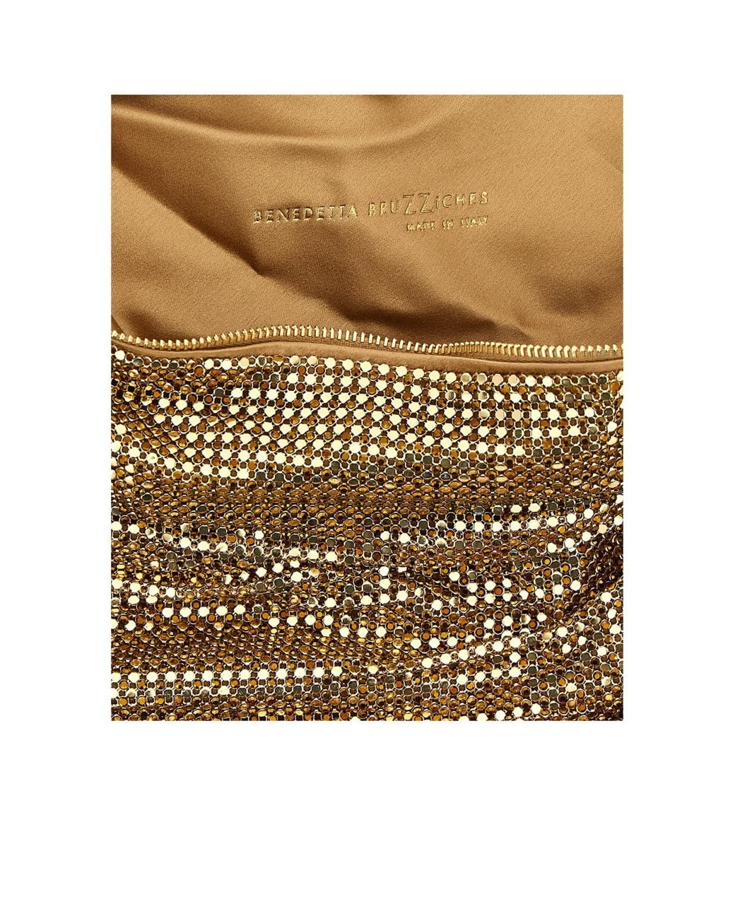 Benedetta Bruzziches Metallic Zippered Shoulder Bag