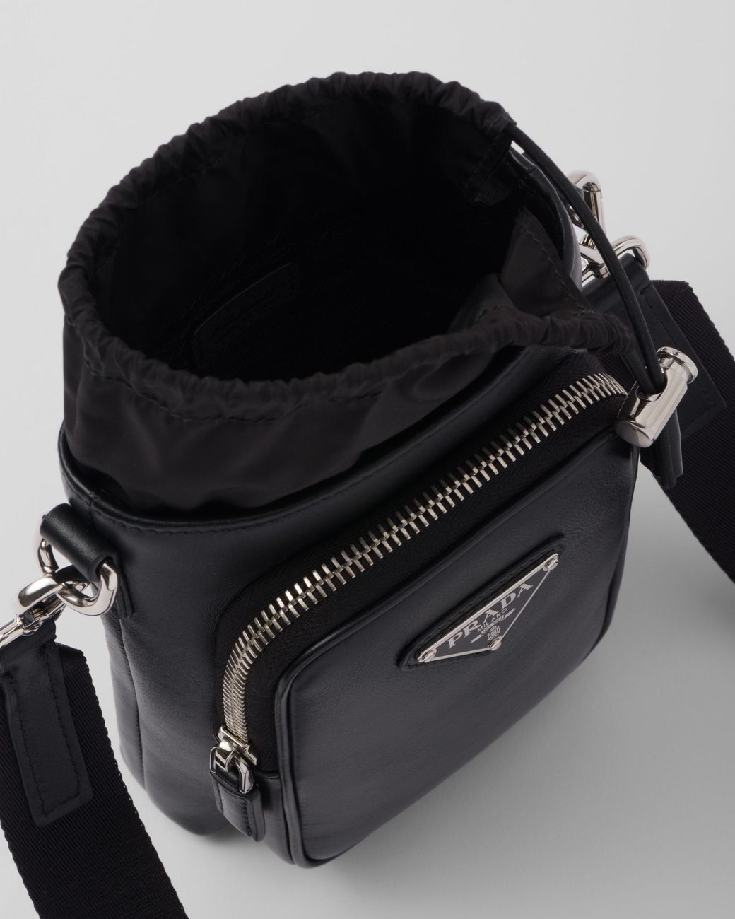 Prada Black Leather Smartphone Case for men