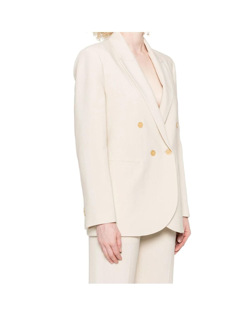 Forte_forte Natural Double-Breasted Blazer