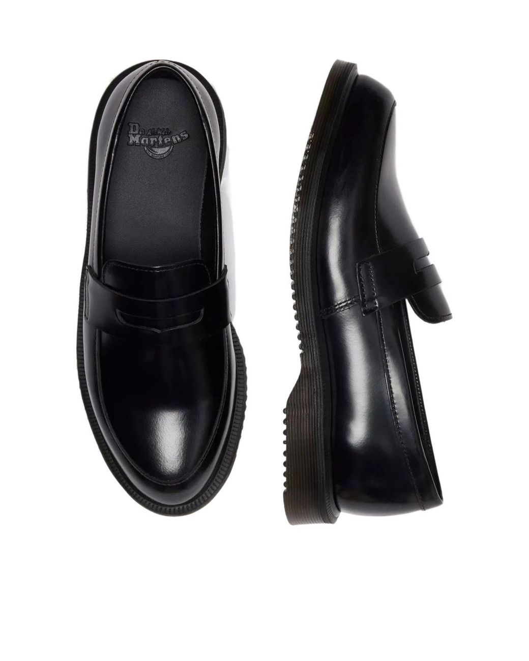 Dr. Martens Black Temara Penny Flat Shoes for men