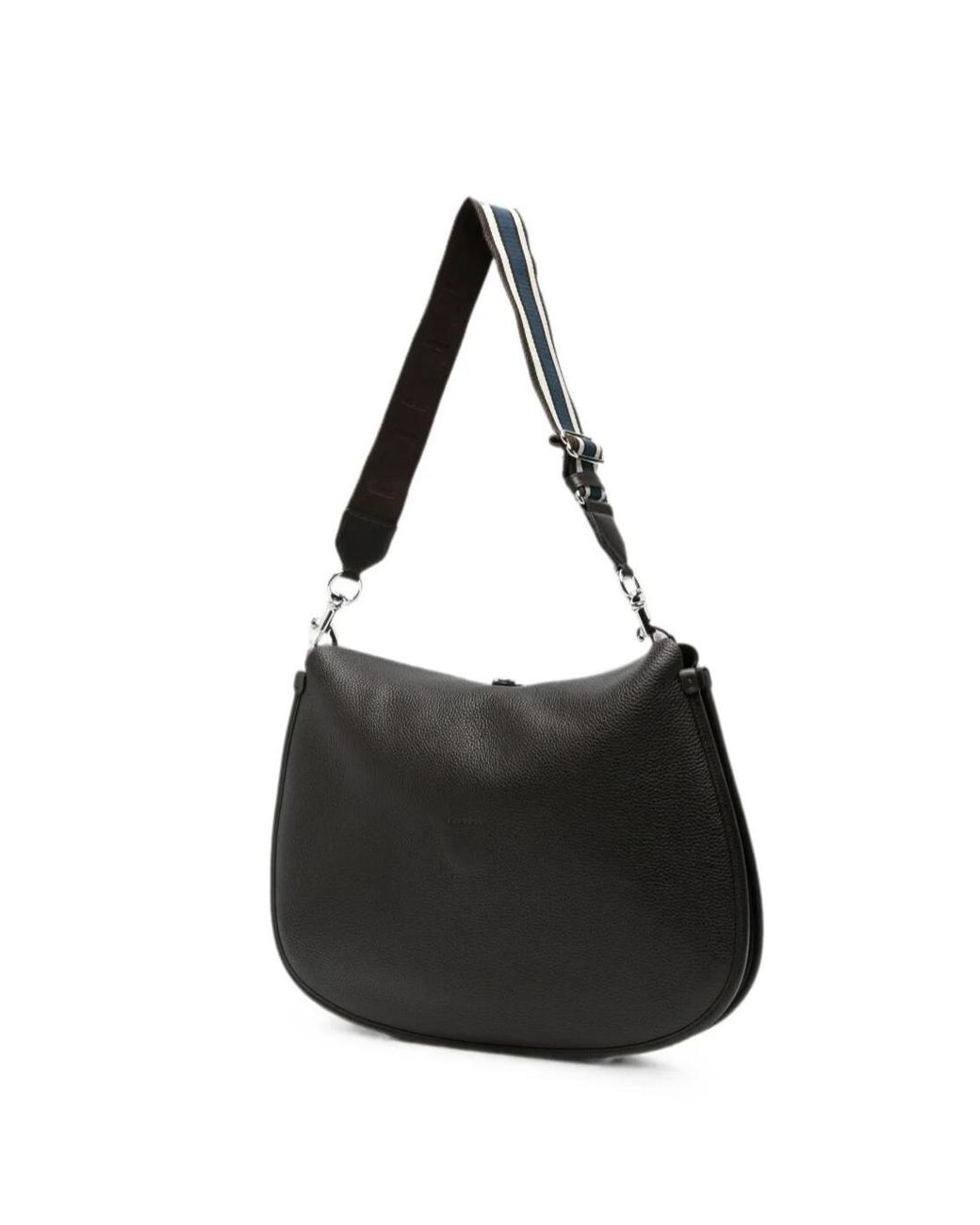 Etro Black Maxi Tumbled Leather Pony Bag for men
