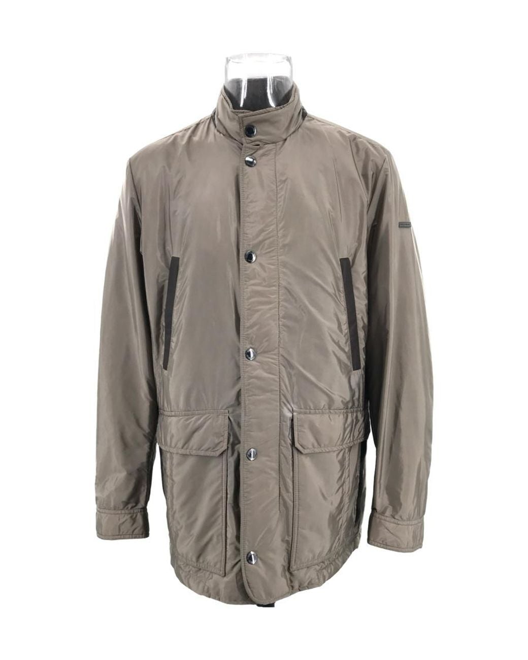 Paul & Shark Gray Logo Padded Jacket for men