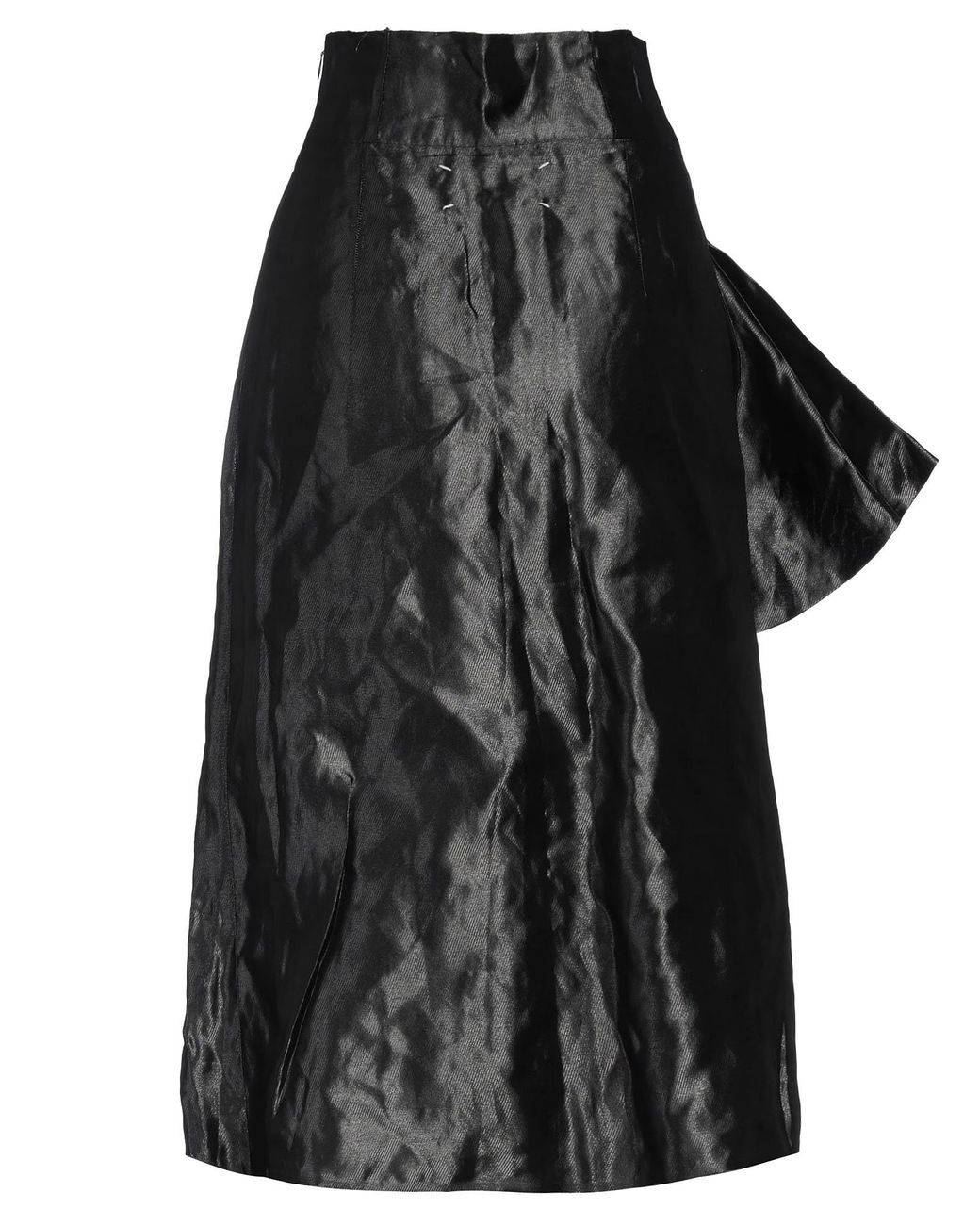 Maison Margiela Black Minimalist Metallic A-Line Skirt