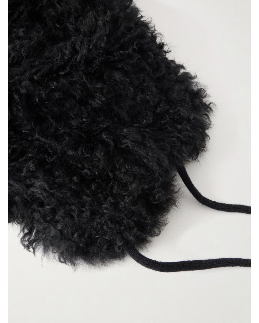 Yves Salomon Black Chapka Shearling Hat