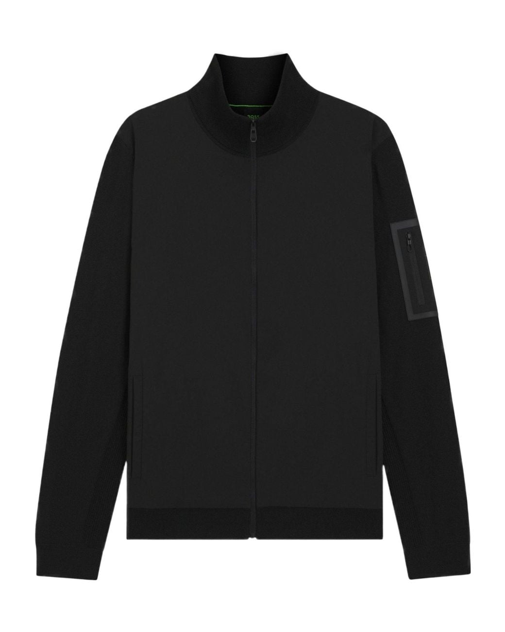 Boss Black Stand-Collar Zip Jacket for men