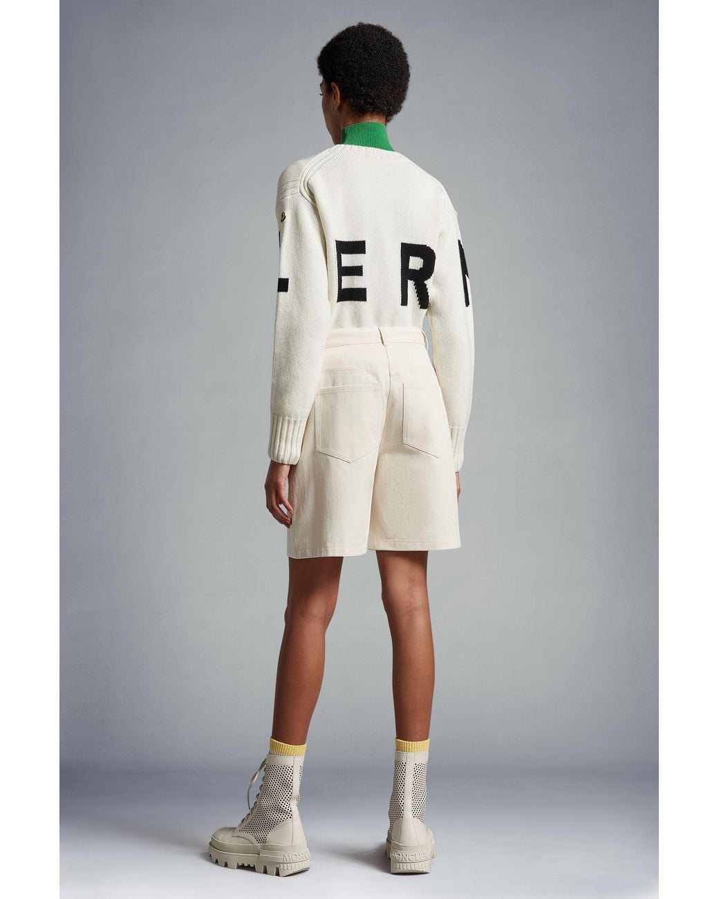 Moncler Natural Cotton Shorts