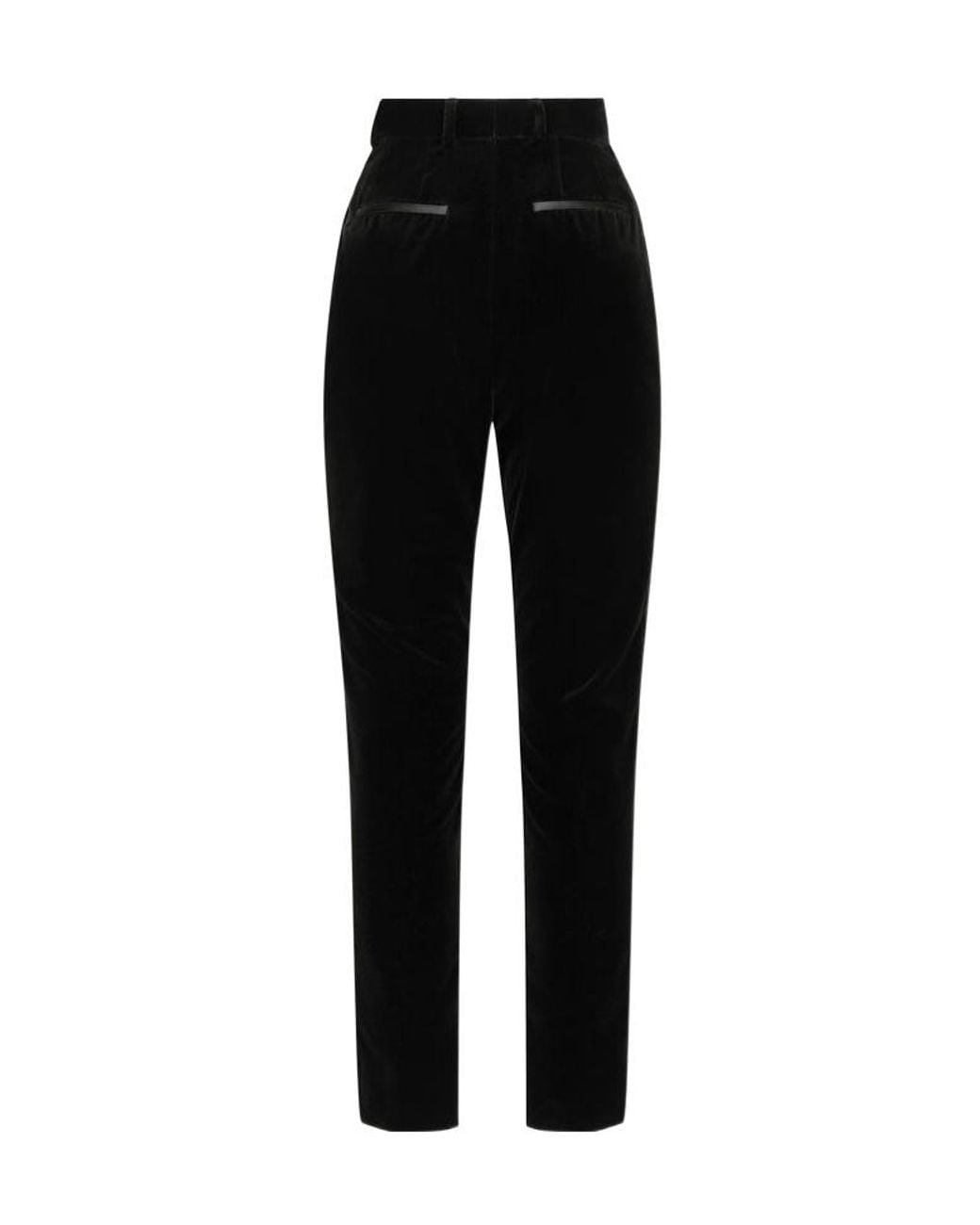 Dolce & Gabbana Black Velvet Cigarette Pants