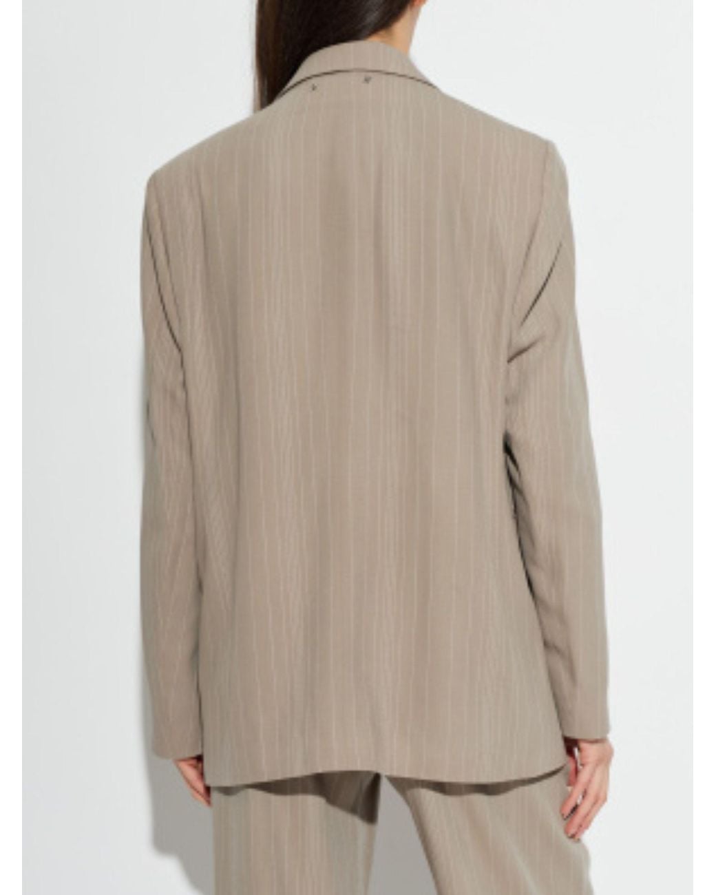 Golden Goose Deluxe Brand Natural Embellished Prinstriped Jacket
