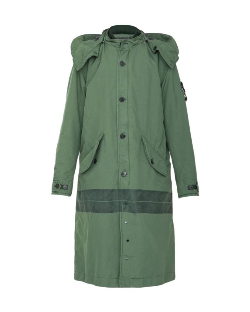 Stone Island Green Logo Windbreaker for men