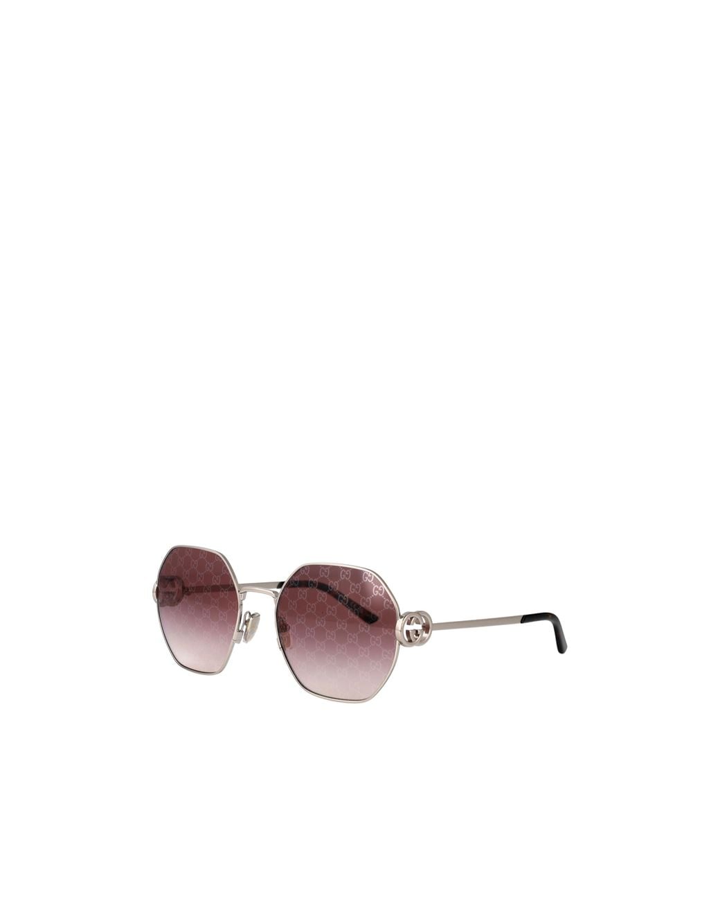 Gucci Pink Eyewear Irregular Frame Sunglasses