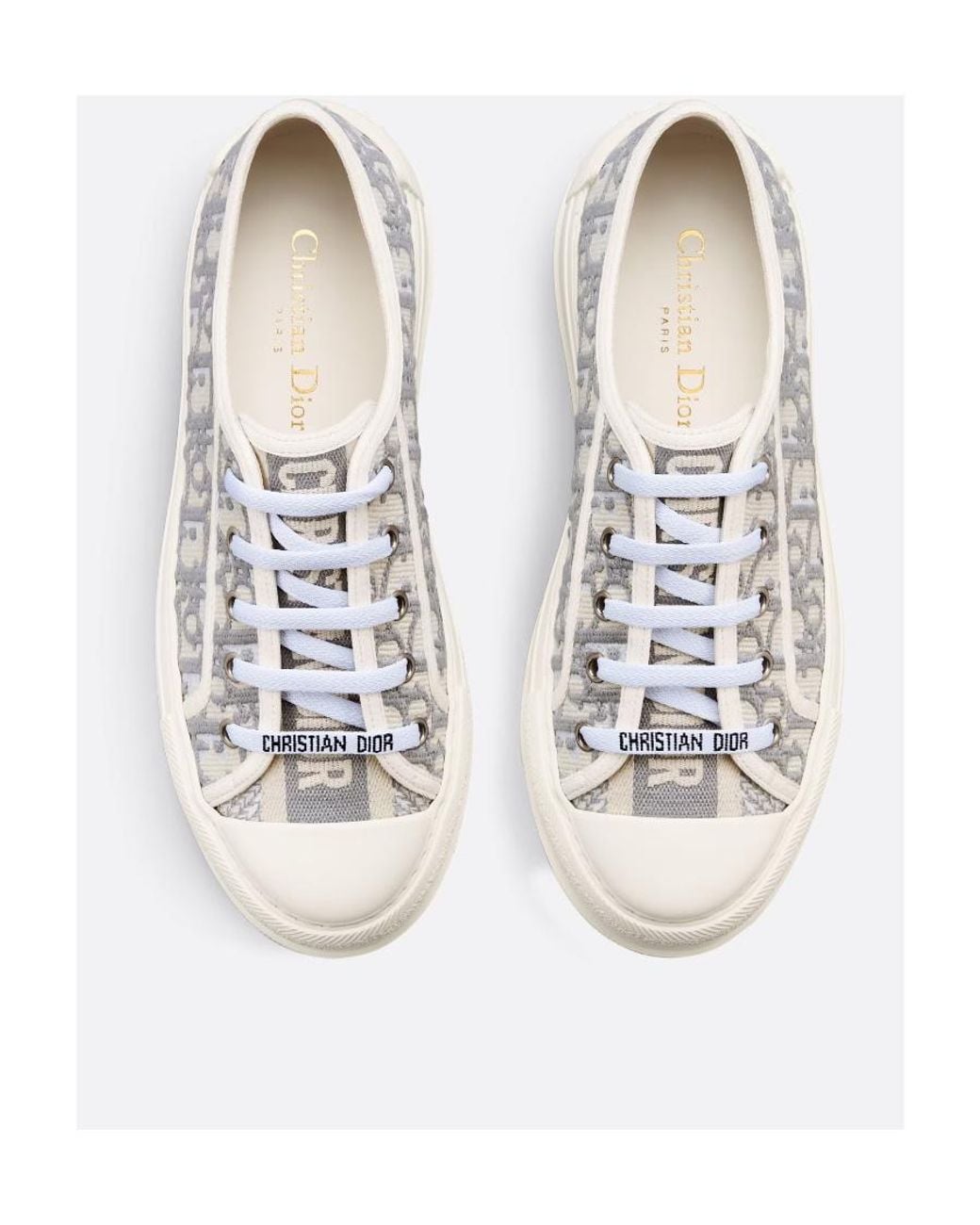 Dior White Walk'N' Low-Cut Casual Sneakers