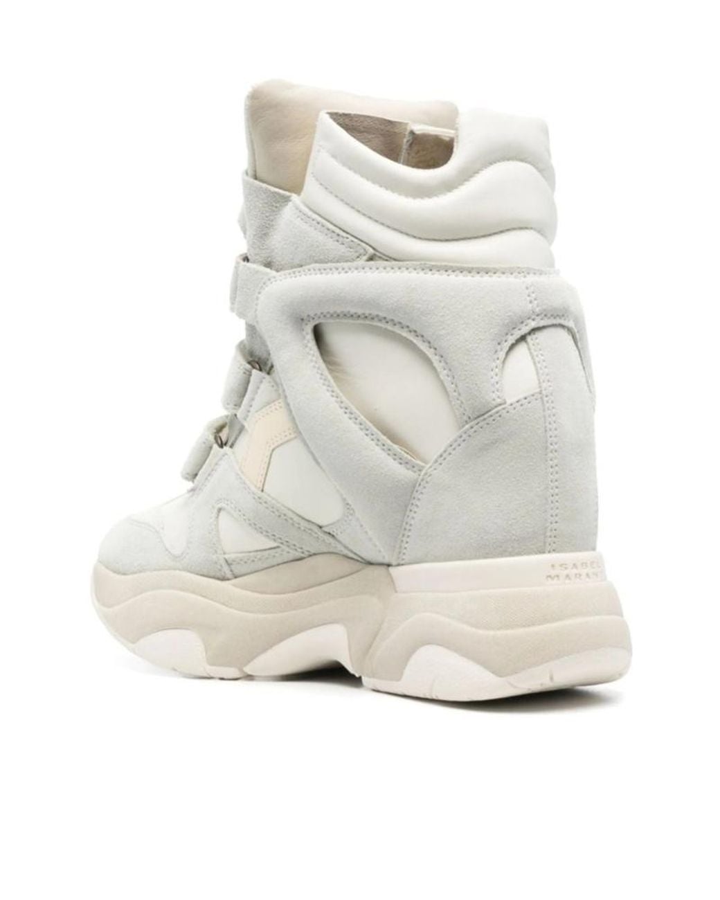Isabel Marant White Balskee High-Top Wedge Sneakers
