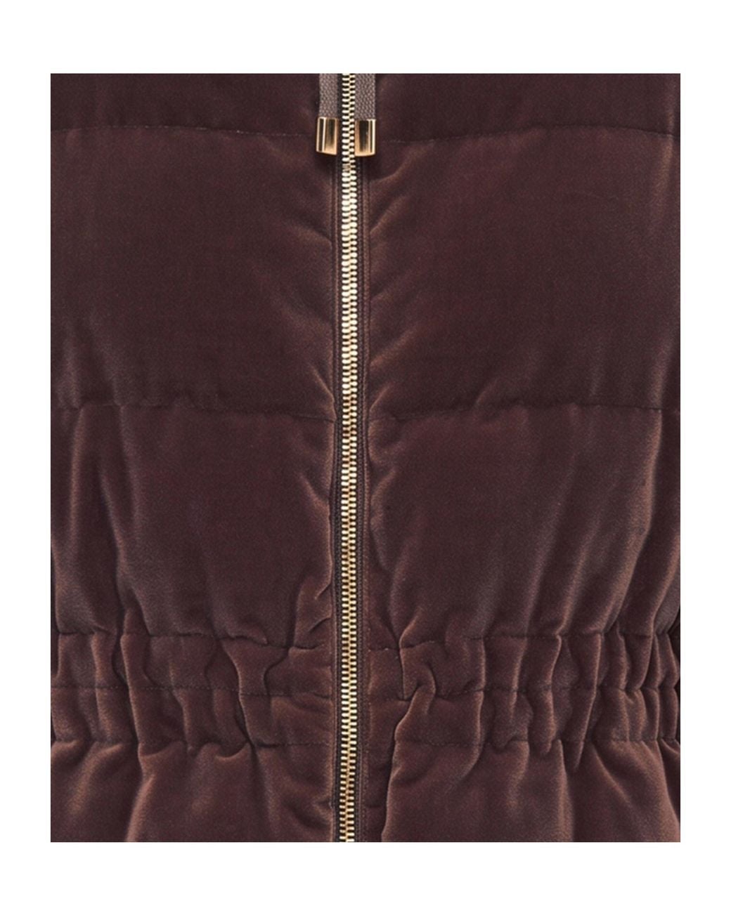 Fabiana Filippi Brown Stand-Collar Quilted Cotton Jacket
