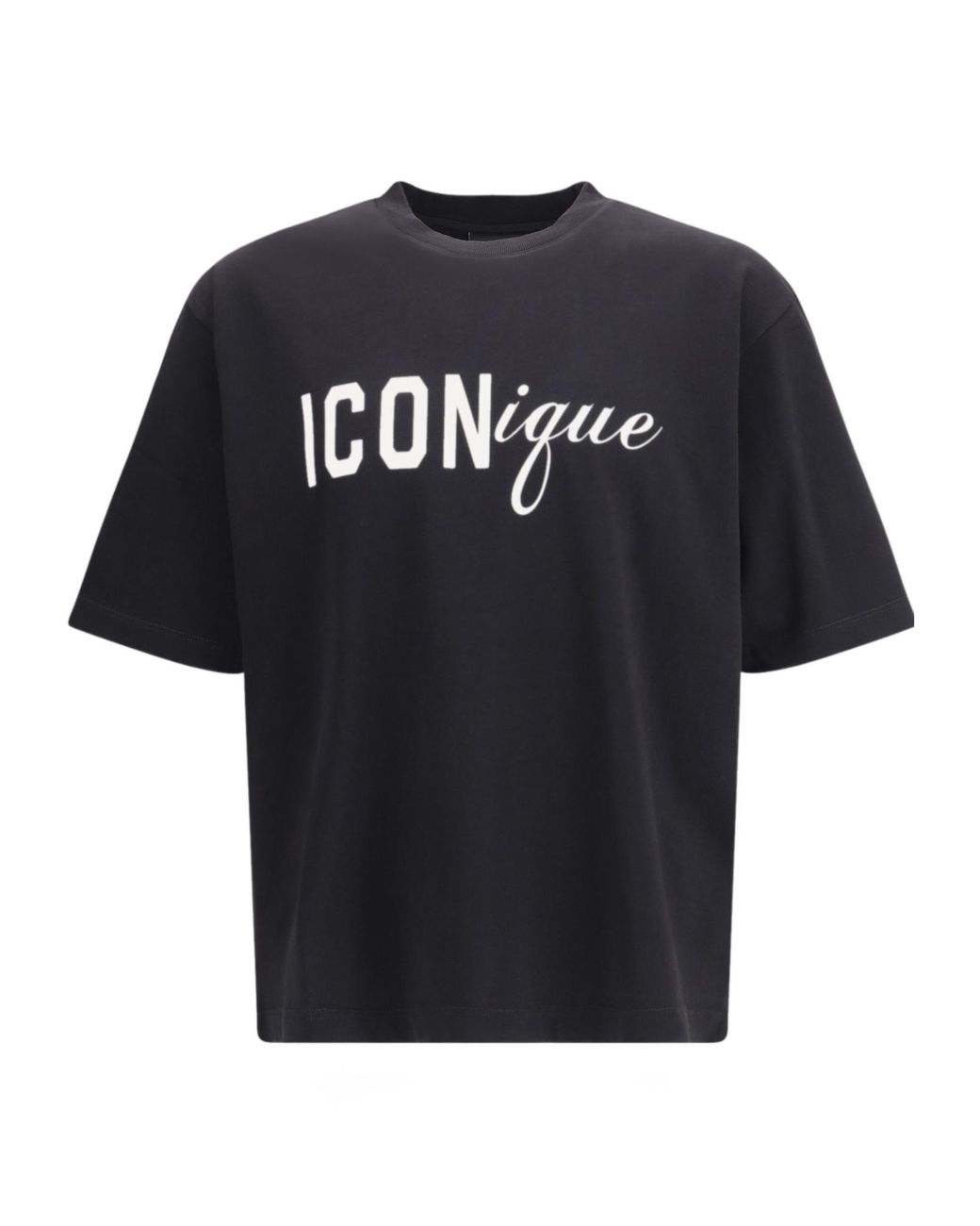 DSquared² Black Iconique Loose Fit T-Shirt for men